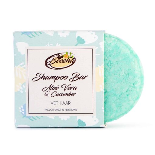 Beesha-Shampoo-Bar-Aloe-Vera-Cucumber-65gr-doosje Shampoo Bar Fresh Cucumber