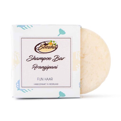 Beesha-Shampoo-Bar-Frangipani-65gr-doosje Shampoo Bar Frangipani
