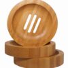 Round-Shampoo-Bar-Bamboo Zeepplankje Bamboe Rond