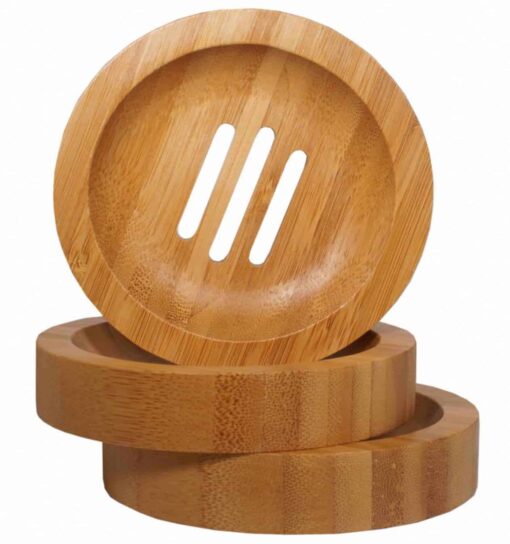 Round-Shampoo-Bar-Bamboo Zeepplankje Bamboe Rond
