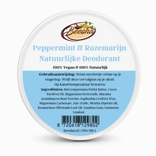 Natuurlijke Deodorant Peppermint & Rozemarijn