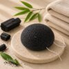 Konjac spons Houtskool